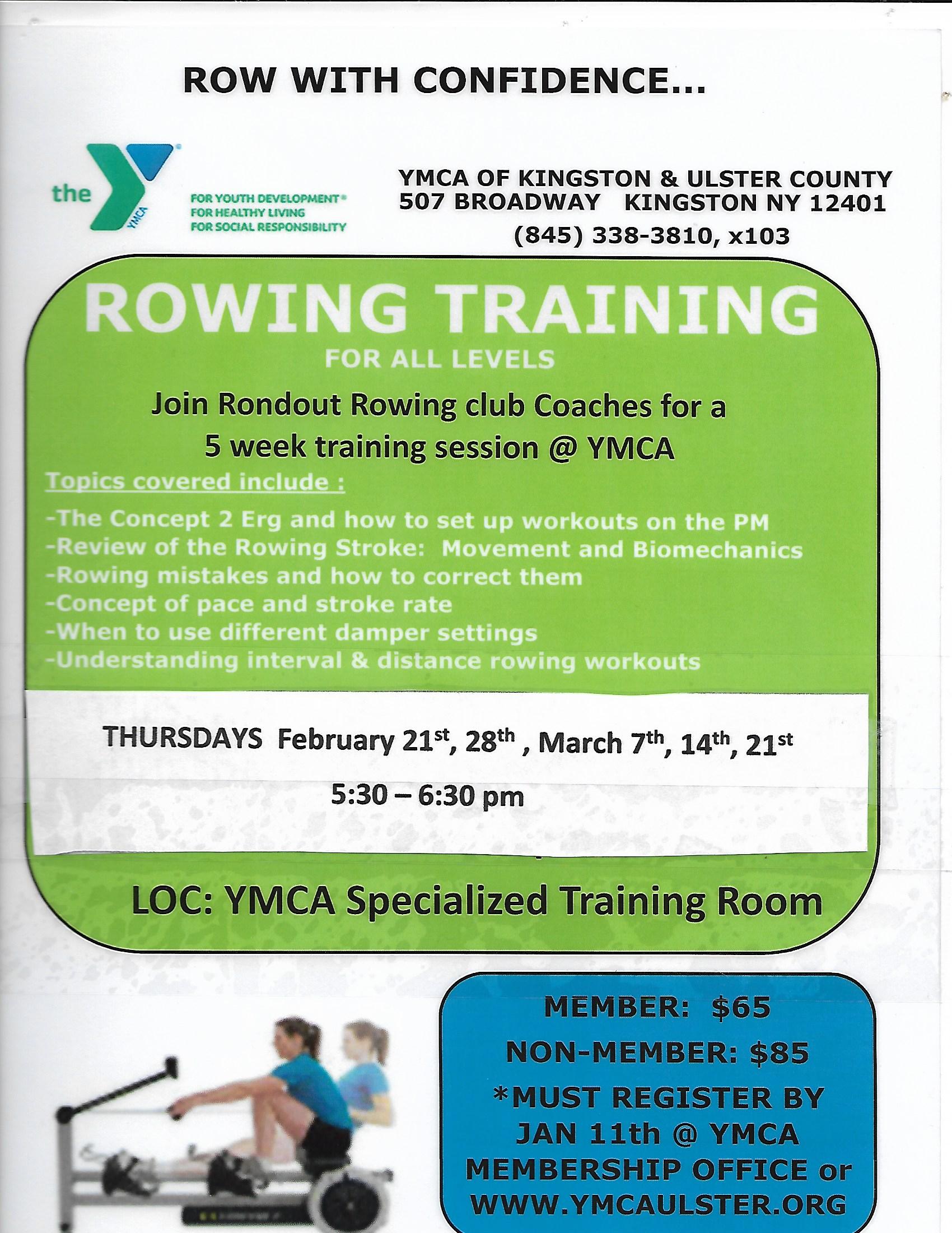 Rower Program YMCA Indoor Rowing Program | the Rondout Rower