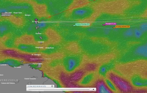 tracking atlantic rowers