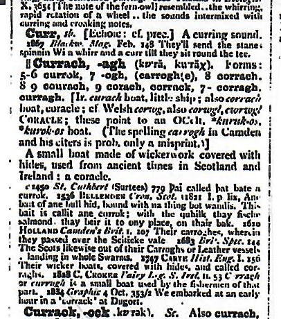 Def of currach Oxford Dictionary